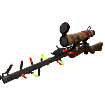 Strange Festivized Killstreak Dressed to Kill Sniper Rifle (Well-Worn)