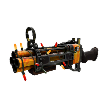 Strange Festivized Professional Killstreak Fire Glazed Iron Bomber (Field-Tested)