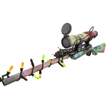 Strange Festivized Specialized Killstreak Rainbow Sniper Rifle (Battle Scarred)