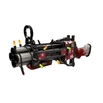 Strange Unusual Festivized Professional Killstreak Bloom Buffed Iron Bomber (Battle Scarred)