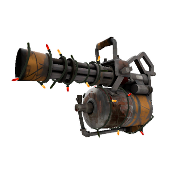 Strange Unusual Festivized Professional Killstreak Brick House Minigun (Battle Scarred)