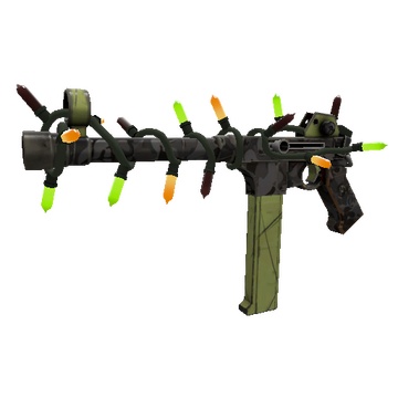 Strange Unusual Festivized Professional Killstreak Woodsy Widowmaker SMG (Field-Tested)