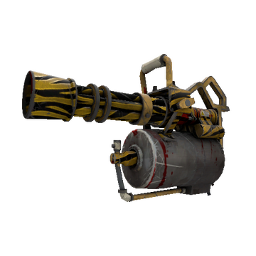 Strange Unusual Tiger Buffed Minigun (Battle Scarred)