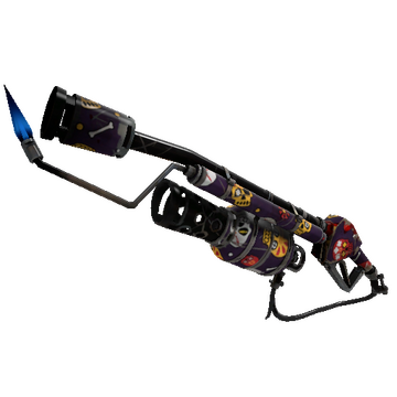 Unusual Calavera Canvas Flame Thrower (Well-Worn)