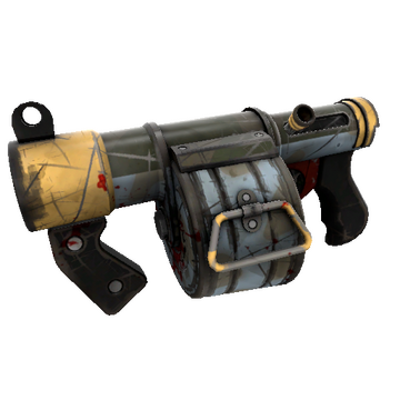 Unusual Festive Blitzkrieg Stickybomb Launcher (Battle Scarred)
