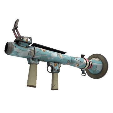 Unusual Festive Blue Mew Rocket Launcher (Field-Tested)