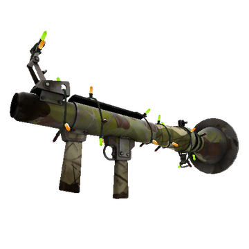 Unusual Festive Professional Killstreak Woodland Warrior Rocket Launcher (Battle Scarred)