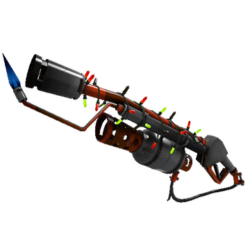 Unusual Festivized Health and Hell Flame Thrower (Minimal Wear)