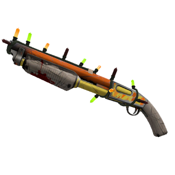 Unusual Festivized Killstreak Lightning Rod Shotgun (Well-Worn)
