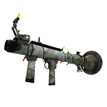 Unusual Festivized Professional Killstreak Aqua Marine Rocket Launcher (Battle Scarred)