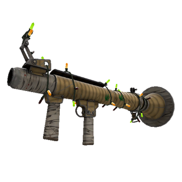 Unusual Festivized Professional Killstreak Bamboo Brushed Rocket Launcher (Well-Worn)