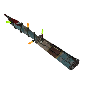 Unusual Festivized Professional Killstreak Blue Mew Knife (Field-Tested)