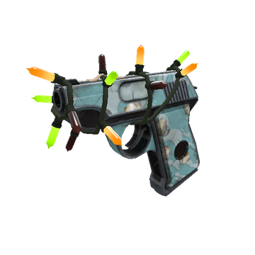 Unusual Festivized Professional Killstreak Blue Mew Pistol (Field-Tested)
