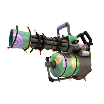 Unusual Festivized Professional Killstreak Brain Candy Minigun (Minimal Wear)