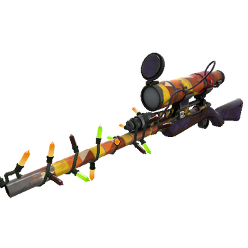 Unusual Festivized Professional Killstreak Candy Coated Sniper Rifle (Battle Scarred)