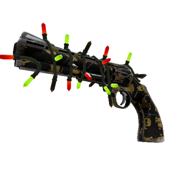 Unusual Festivized Professional Killstreak Dead Reckoner Revolver (Battle Scarred)