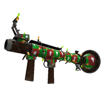 Unusual Festivized Professional Killstreak Gifting Mann's Wrapping Paper Rocket Launcher (Well-Worn)