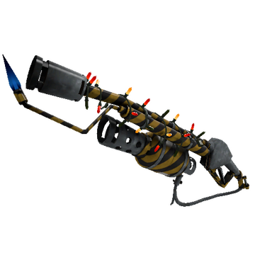 Unusual Festivized Professional Killstreak Hazard Warning Flame Thrower (Factory New)
