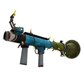 Unusual Festivized Professional Killstreak Macaw Masked Rocket Launcher (Battle Scarred)