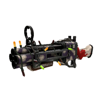 Unusual Festivized Professional Killstreak Totally Boned Iron Bomber (Well-Worn)
