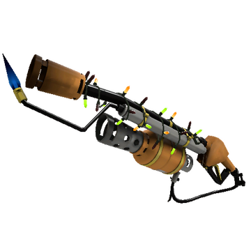 Unusual Festivized Professional Killstreak Turbine Torcher Flame Thrower (Factory New)