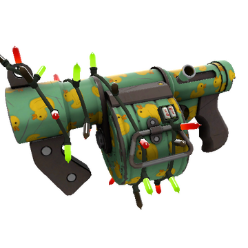 Unusual Festivized Quack Canvassed Stickybomb Launcher (Minimal Wear)