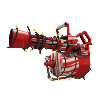 Unusual Festivized Specialized Killstreak Peppermint Swirl Minigun (Minimal Wear)