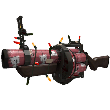 Unusual Festivized Specialized Killstreak Polar Surprise Grenade Launcher (Battle Scarred)