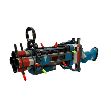 Strange Festivized Professional Killstreak Freedom Wrapped Iron Bomber (Field-Tested)