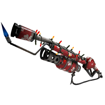 Unusual Festivized Bloom Buffed Flame Thrower (Well-Worn)