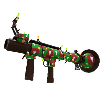 Unusual Festivized Gifting Mann's Wrapping Paper Rocket Launcher (Minimal Wear)