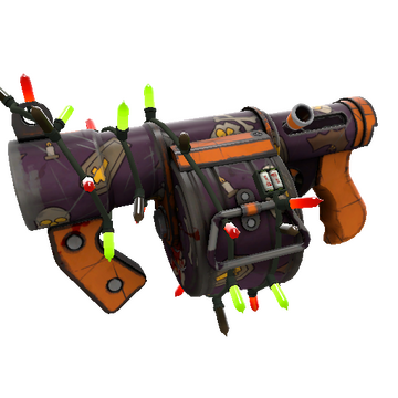 Unusual Festivized Horror Holiday Stickybomb Launcher (Well-Worn)