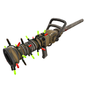 Unusual Festivized Killstreak Bamboo Brushed Medi Gun (Well-Worn)