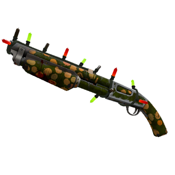 Unusual Festivized Killstreak Gourdy Green Shotgun (Well-Worn)