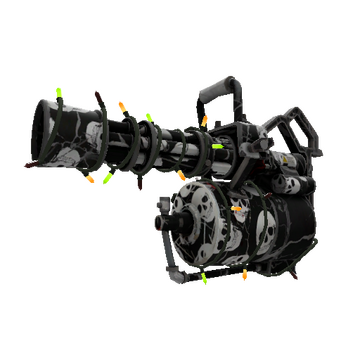 Unusual Festivized Killstreak Skull Cracked Minigun (Well-Worn)