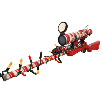 Unusual Festivized Peppermint Swirl Sniper Rifle (Well-Worn)