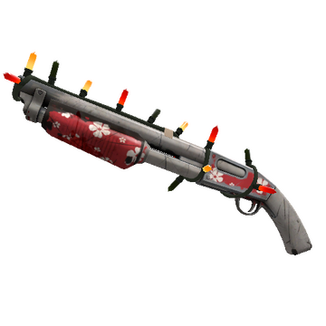 Unusual Festivized Professional Killstreak Bloom Buffed Shotgun (Well-Worn)