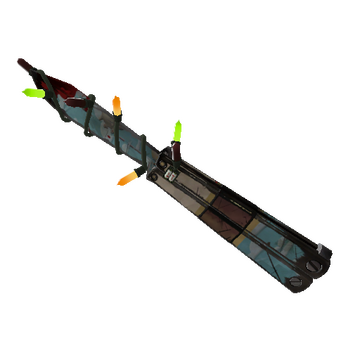 Unusual Festivized Professional Killstreak Blue Mew Knife (Well-Worn)