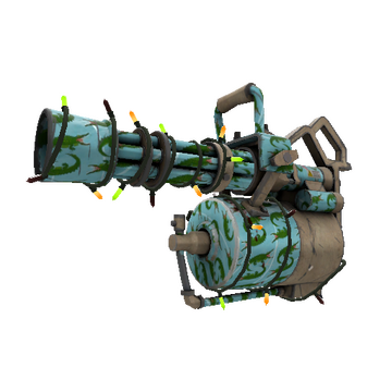 Unusual Festivized Professional Killstreak Croc Dusted Minigun (Field-Tested)
