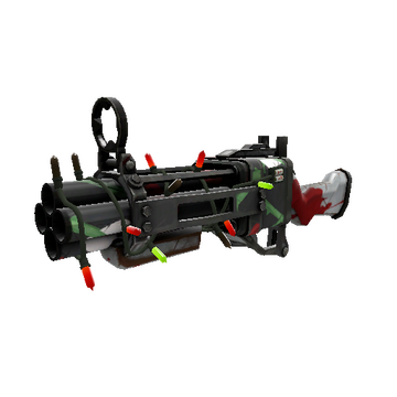 Unusual Festivized Professional Killstreak Death Deluxe Iron Bomber (Well-Worn)