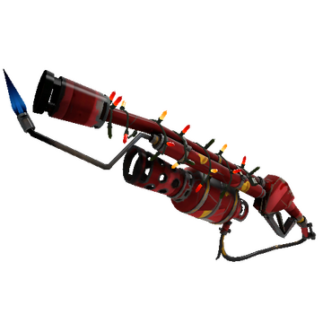 Unusual Festivized Professional Killstreak Gift Wrapped Flame Thrower (Well-Worn)