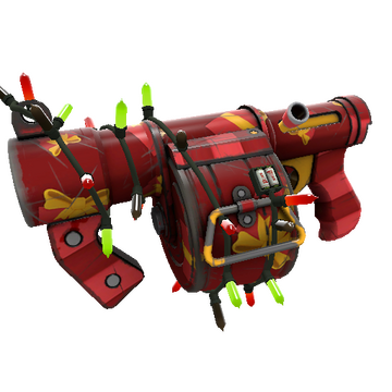 Unusual Festivized Professional Killstreak Gift Wrapped Stickybomb Launcher (Field-Tested)
