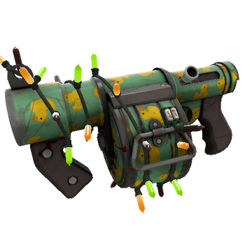 Unusual Festivized Quack Canvassed Stickybomb Launcher (Well-Worn)