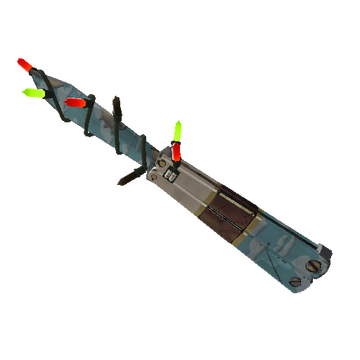 Unusual Festivized Specialized Killstreak Blue Mew Knife (Minimal Wear)
