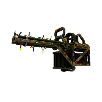 Unusual Festivized Specialized Killstreak Gourdy Green Brass Beast (Well-Worn)
