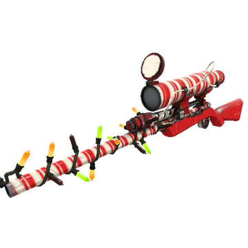 Unusual Festivized Specialized Killstreak Peppermint Swirl Sniper Rifle (Field-Tested)