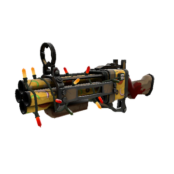 Unusual Festivized Specialized Killstreak Pizza Polished Iron Bomber (Well-Worn)