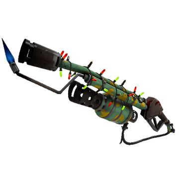 Unusual Festivized Specialized Killstreak Quack Canvassed Flame Thrower (Well-Worn)