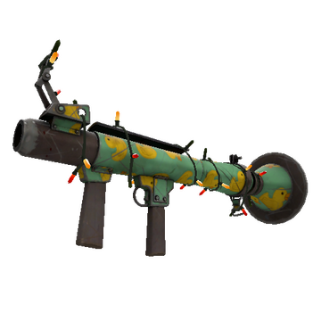 Unusual Festivized Specialized Killstreak Quack Canvassed Rocket Launcher (Well-Worn)