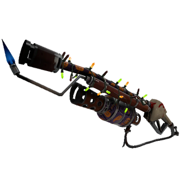Unusual Festivized Specialized Killstreak Spirit of Halloween Flame Thrower (Well-Worn)